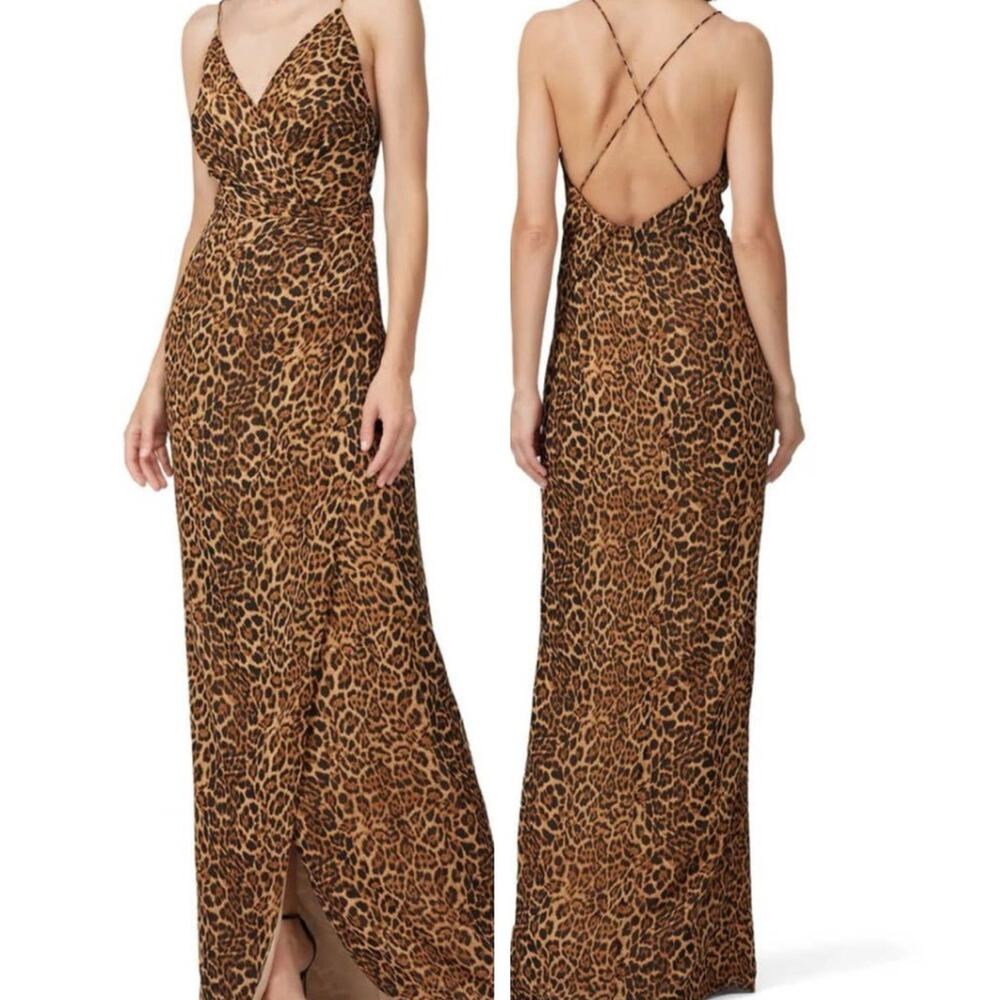 Jay Godfrey Santora Gown 0 Women XS Leopard Maxi Party Event Chic Cocktail Dress